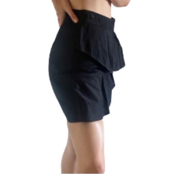 Designer ETOILE ISABEL MARANT black ruffled mini skirt women’s Sz 6 - Picture 1 of 7